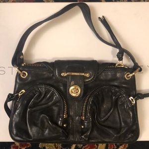 Botkier Black leather bag with gold accent